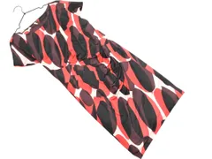 COUP DE CHANCE クードシャンス 総柄 タック ギャザー ワンピース size36/ボルドーｘピンク ■◆ レディースのサムネイル