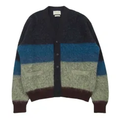 YOKE ヨーク 23AW YK23FW0571S MOHAIR BORDER CARDIGAN モヘア ボーダー カーディガン ダークネイビー系 ブルー系 グレー系 2【中古】のサムネイル