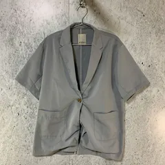 KASTANE カスタネ 半袖 テーラード ジャケット サックス Lサイズ □〇のサムネイル