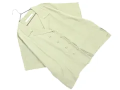 Khaju カージュ リネン混 半袖 ダブルボタン ブラウス シャツ カーキ ■◆ レディースのサムネイル