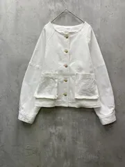 MARGAUX マルゴー ヴィンテージライクボタン カラーレス Gジャン 