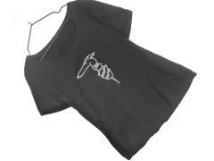 TRUSSARDI トラサルディ ロゴ 刺繍 Tシャツ size40/黒 ■◆ レディースのサムネイル