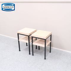 展示品□シモンズ□ベッドサイドテーブル□2台セット□スクウェア