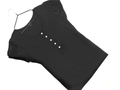 QUEENS COURT クイーンズコート ビジューボタン 半袖 カットソー size2/黒 ■◆ レディースのサムネイル