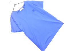 Aquascutum アクアスキュータム ロゴ 刺繍 半袖 Tシャツ size9/青 ■◆ レディースのサムネイル