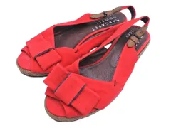 MARGARET HOWELL マーガレットハウエル リボン ウェッジソール サンダル size23ｃｍ/赤 ■◆ レディースのサムネイル