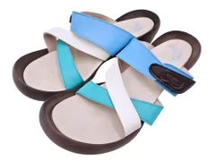 Re getｔA Canoe リゲッタ カヌー クロス ベルト ストラップ サンダル sizeL（24.5ｃｍ位）/白ｘ水色ｘ茶 ■◆ レディースのサムネイル