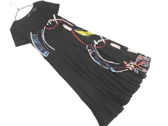 Desigual デシグアル プリント Aライン ワンピース sizeL/黒 ■◆ レディースのサムネイル