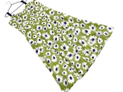 LAURA ASHLEY ローラアシュレイ 花柄 2WAY ベアトップ ワンピース size38/黄緑 ■◆ レディースのサムネイル