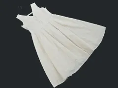 AG by aquagirl エージーバイアクアガール ストライプ ノースリーブ Aライン ワンピース sizeS/ライトベージュx白 ■◆ レディースのサムネイル