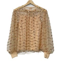 MAX&Co.新品未使用】スパンコール トップス ベージュ サイズ46 - メルカリ