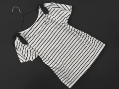 Feroux フェルゥ フレンチスリーブ リボン ボーダー カットソー size2/紺ｘ白 ■◆ レディースのサムネイル