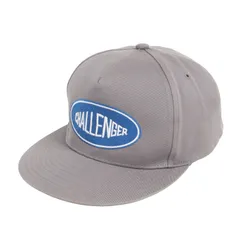 【美品】CHALLENGER チャレンジャー キャップ グレー サイズ:FREE  21SS オーバルロゴ ツイル 5パネルキャップ (LOGO TWILL CAP)  ブランド 帽子【メンズ】【中古】