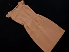 FONCE フォンセ アバハウス Vネック フレンチスリーブ ウエスト タック Iライン ワンピース size36/ベージュ ■◆ レディースのサムネイル