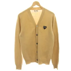 プレイコムデギャルソン PLAY COMME des GARCONS AD2018/7 ニットカーディガン ウール 長袖 ハートロゴ S ベージュ AZ-N024 /HNのサムネイル