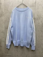 adabat アダバット 刺繍 サイドライン ジャージ風 ニット セーター ゴルフ シンプル 薄手size38/水色 ■◇ レディースのサムネイル