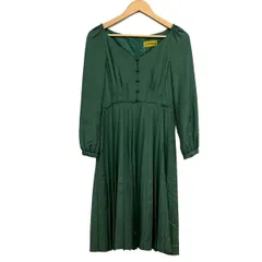 JOCOMOMOLA(ホコモモラ) ワンピース サイズ40 XL レディース美品  - ダークグリーン Vネック/長袖/ひざ丈のサムネイル