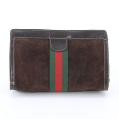 ✨美品✨GUCCI シェリーライン クラッチバッグ スエード ブラウン