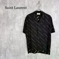 『Saint Laurent』サンローラン(39) Diagonal Dash Silk Shirt ダイアゴナル ダッシュ シルクシャツのサムネイル