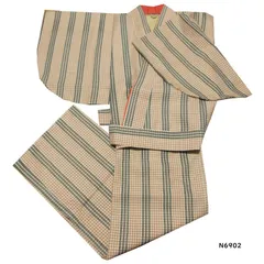 新品 二部式きもの 二部式着物 フリーサイズ セパレート着物 ベージュ色のサムネイル