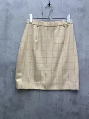 Ralph Lauren ラルフローレン IMPACT21 チェック柄 タイト ミニ スカート size9/ベージュ ■◆ レディースのサムネイル