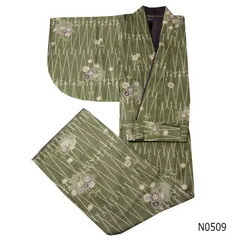 新品 二部式きもの 二部式着物 フリーサイズ セパレート着物 抹茶色のサムネイル