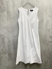 A.P.C. アーペーセー コットン100% Vネック 膝丈 ノースリーブ ワンピース sizeS/白 ■◆ レディースのサムネイル