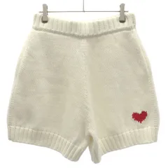 DOUBLE STANDARD CLOTHING ダブル スタンダード クロージング ハートインターシャニットショートパンツ 0206-201-241A ホワイト Fのサムネイル