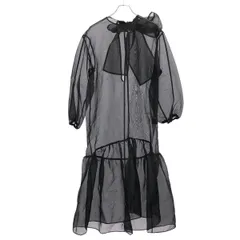 IENA LA BOUCLE イエナ ラブークル 24SS シルクシアードレスワンピース 24-040-914-1450 ブラック Fのサムネイル