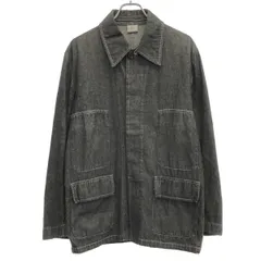 ANN DEMEULEMEESTER アンドゥムルメステール デニムカバーオールジャケット  ブラック Sのサムネイル