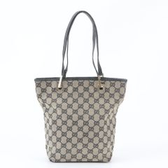 GUCCIグッチGGモノグラム シルバー金具 キャンバス レザー トート