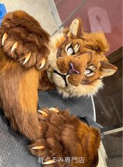 ハンドメイド リアル 虎 着ぐるみ ケモノ マスク コスプレ 一式 - メルカリ