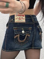 激レア】True Religion デニムミニスカート 極太ステッチ USA製 - メルカリ