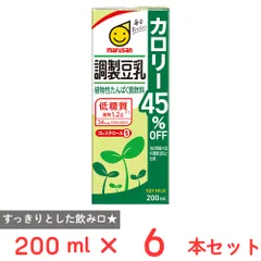 マルサンアイ 調製豆乳 カロリー45％オフ 200ml×6本のサムネイル