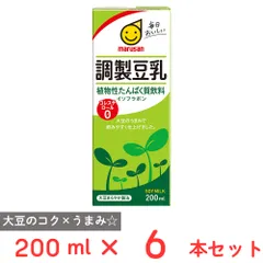 マルサンアイ 調製豆乳 200ml×6本のサムネイル