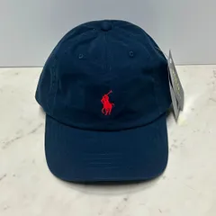 POLO RALPH LAUREN ラルフローレン Iconic Ball Cap ポニーロゴ アイコニック ダッドキャップ 紺/赤ロゴ (RLC3)のサムネイル