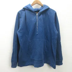 g■グッドオン/GOOD ON プルジップパーカー/裏起毛 コットン【L】紺系/men's/39【中古】■のサムネイル