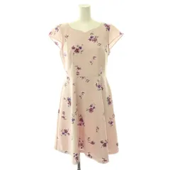 ミッシュマッシュ MISCH MASCH ワンピース 半袖 花柄 38 スモークピンク マルチカラー /ES ■OS