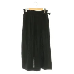 グリーンレーベルリラクシング ユナイテッドアローズ green label relaxing CFC Li/Ry ドロストタイトスカート リネン混 36 ブラック /MY ■OS