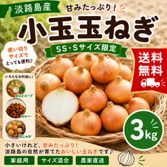 【淡路島産】小玉玉ねぎ 3kg SS・Sサイズ 家庭用のサムネイル