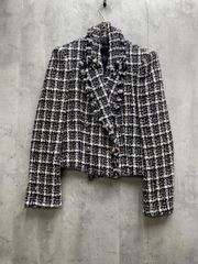 ZARA Tweed Jacket, Size S/Black, Women's