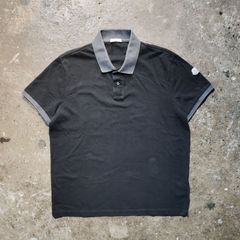MONCLER ポロシャツ XL モンクレール MAGLIA POLO ブラック グレー