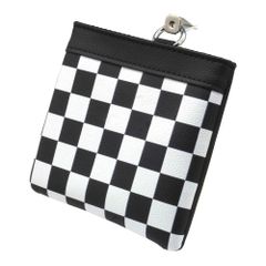 FIATフィアット 500チェッカー小物ホルダーホワイト×ブラック CABANA 