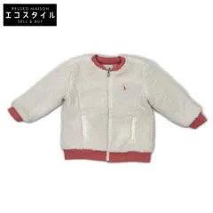RALPHLAUREN　ラルフローレン　ホワイト×ピンク ポニー刺? リバーシブル テディフリースジャケット　24Mのサムネイル