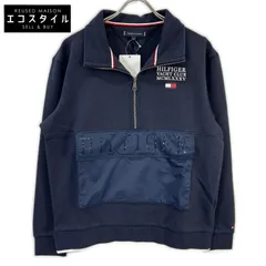 TOMMYHILFIGER　トミーヒルフィガー　ネイビー TH Flex ロングスリーブ ハーフジップスウェット　Mのサムネイル