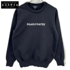 PEARLY GATES　パーリーゲイツ　ブラック×ホワイト フロントロゴ クルーネック ロングスリーブトップス　5のサムネイル