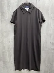 'S MaxMara エス マックスマーラ Iライン 半袖 フロントジップ ワンピース イタリア製 size38/チャコール ■◆レディースのサムネイル