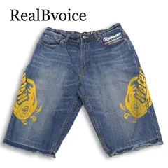 RealBvoice リアルビーボイス USED加工★ カットオフ デニム ハーフ ショート パンツ ジーンズ Sz.M位 メンズのサムネイル