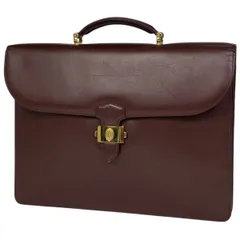 カルティエ CARTIER マストライン ビジネスバッグ マストドゥ ブリーフケース レザー ボルドー メンズ 【中古】のサムネイル