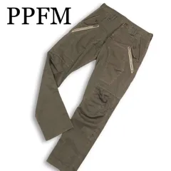 Y2K 00s★ PPFM ペイトンプレイス 通年★ 立体裁断 USED加工 ジップ バイカー カーゴ ワーク パンツ Sz.S～M位 メンズのサムネイル